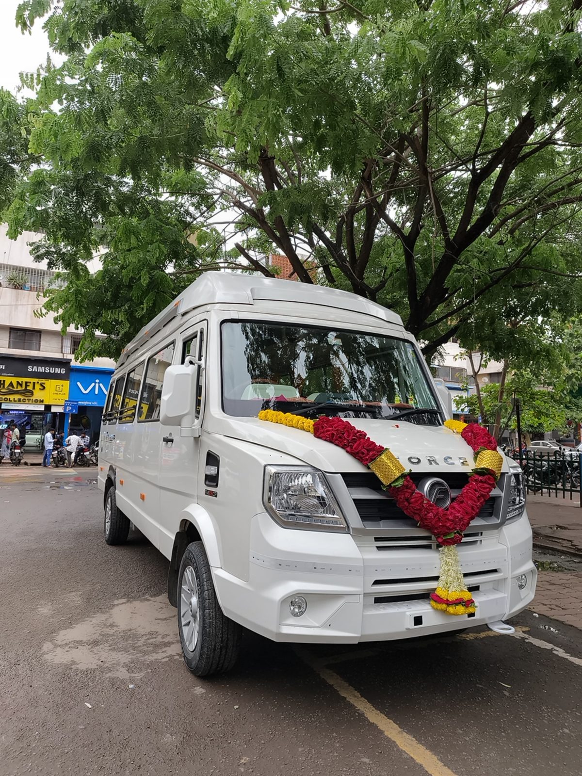 Force Tempo Traveller decorated for booking - Pragati Tours and Travels Aurangabad