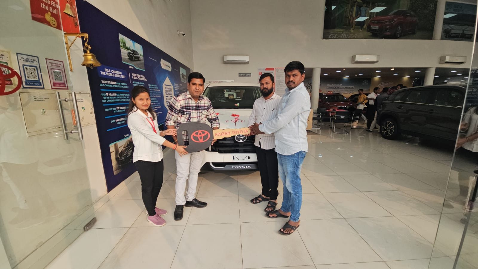 New Toyota Innova Crysta delivery - Kaizen Toyota - Pragati Tours and Travels fleet