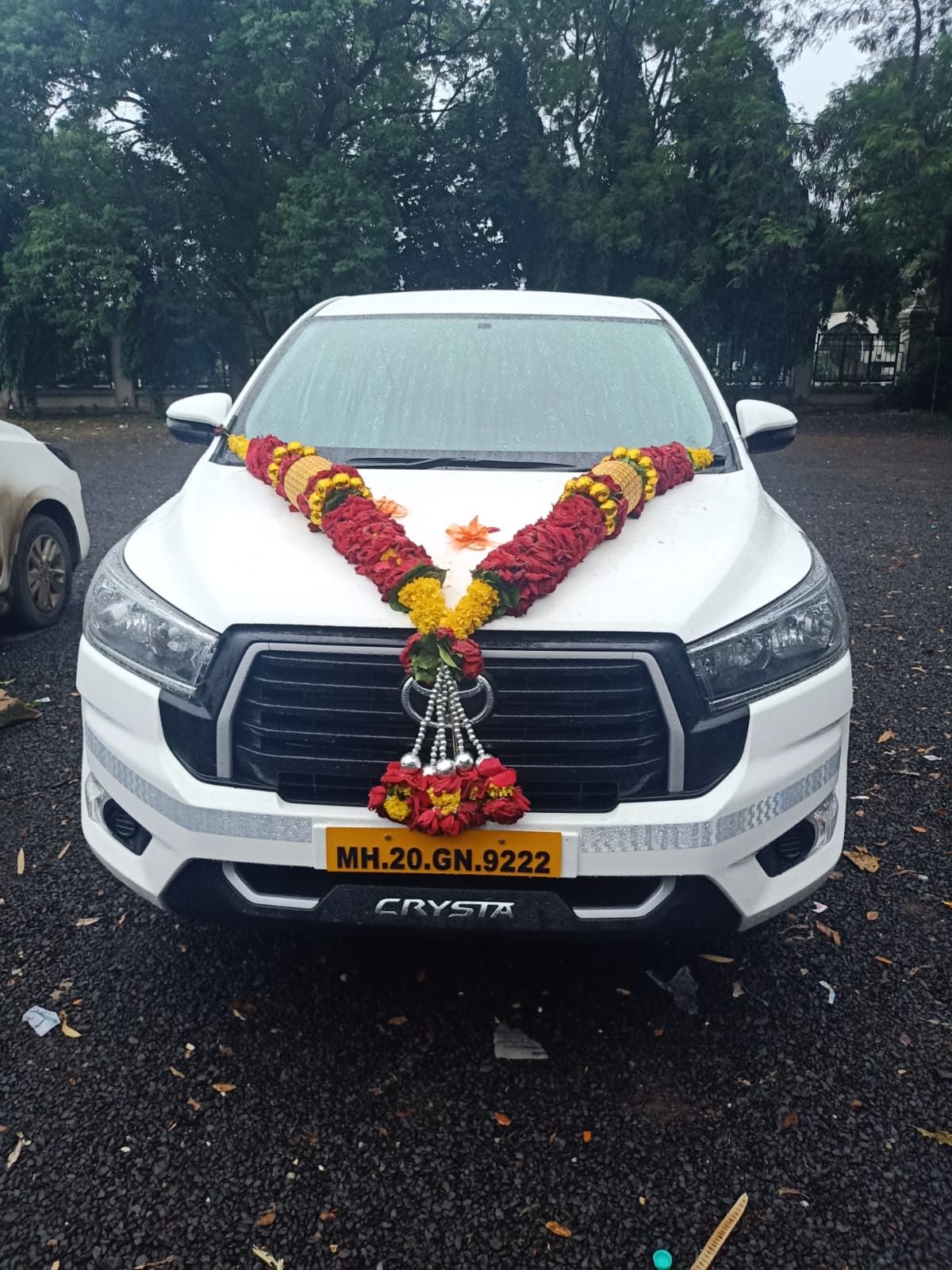 Toyota Innova Crysta decorated for the Pragati Tours and Travels fleet